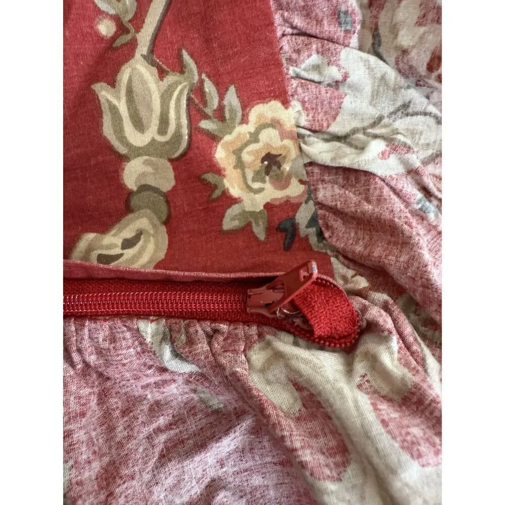 2 Ralph Lauren DANIELLE MARSEILLES 2 Throw Pillow Covers Cottage Floral Ruffle